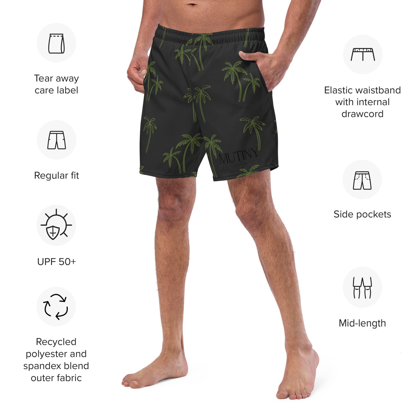 Men's Palm Tree Swim Trunks