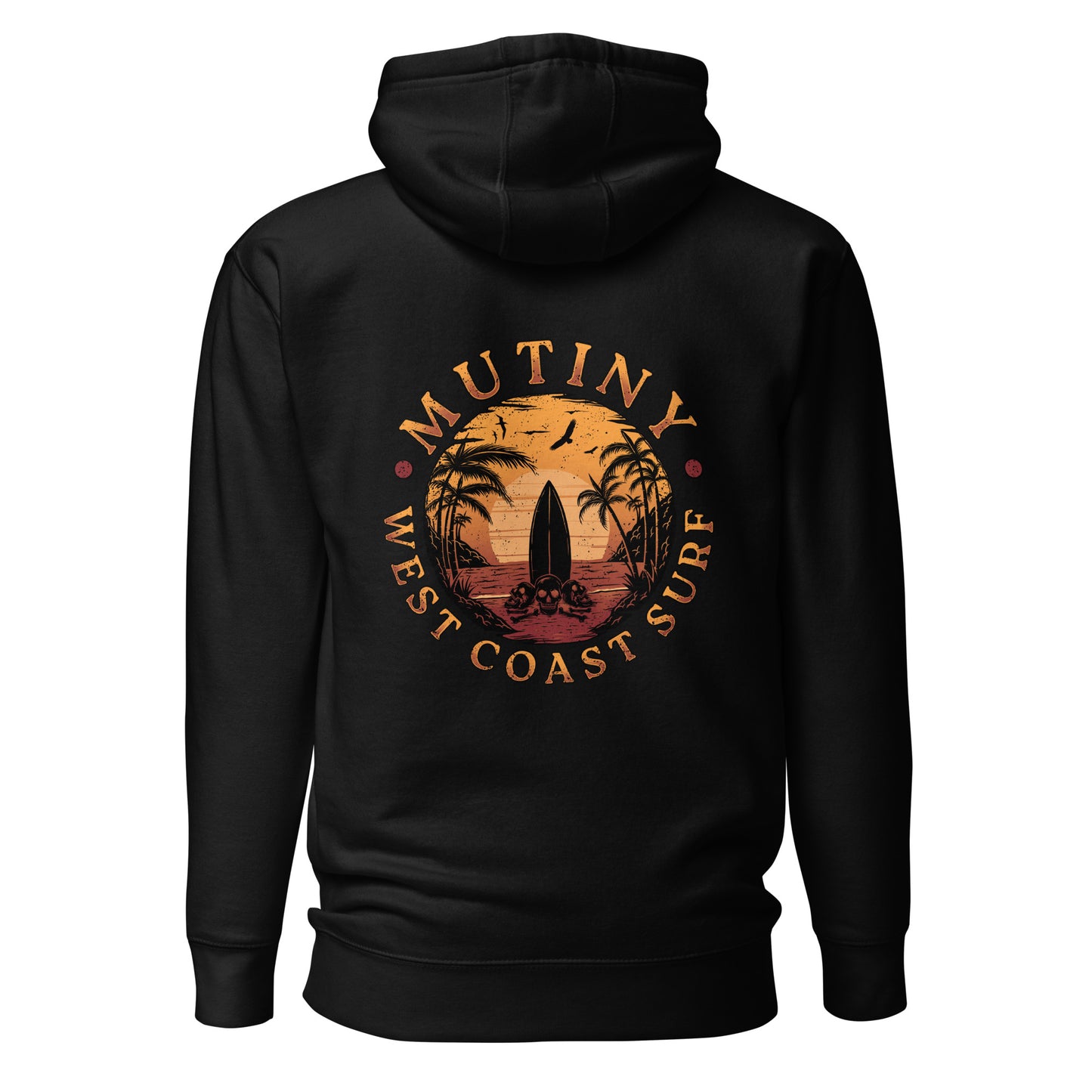 Mutiny West Coast Surf Skull Hoodie