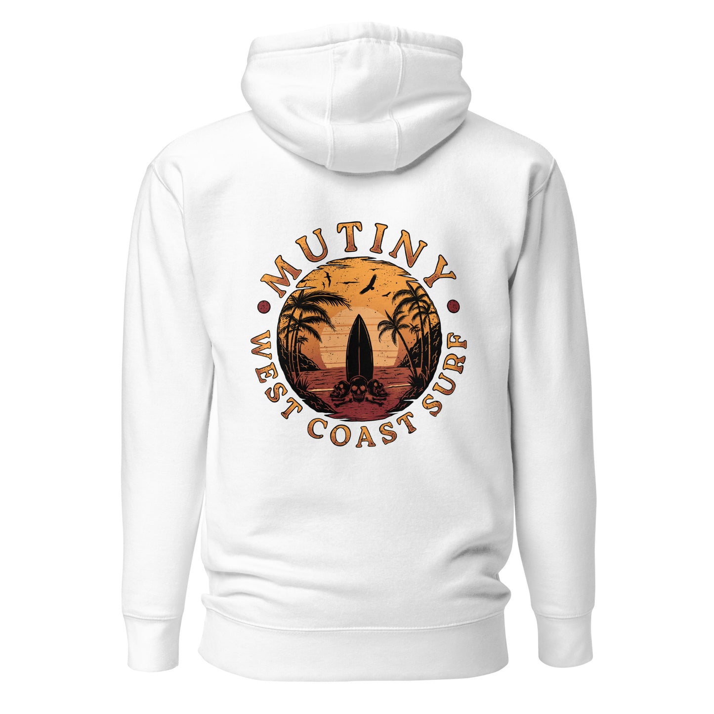 Mutiny West Coast Surf Skull Hoodie